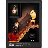 Figurine - FANDROP x STAR WARS - Obi-Wan vs Anakin - Vitrine avec scene culte + mini affiche - 18 cm