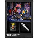 Figurine - FANDROP x STAR WARS - Darth Maul vs Ahsoka - Vitrine avec scene culte + mini affiche - 18 cm