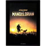 Figurine - FANDROP x STAR WARS - Mandalorian & Grogu - Vitrine avec scene culte + mini affiche - 18 cm