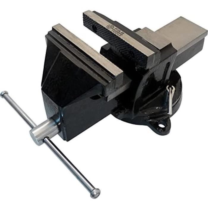 Etau en fonte a base rotative - FARTOOLS PRO - ETO 150 - Ouverture 135mm - Gris