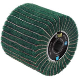 Brosse fibre synthétique et lamelles abrasives - FARTOOLS - Ř120mm/L100mm - Grain A240/A120
