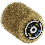 Brosse fil laitonné 0,3mm Ř80mm - FARTOOLS - pour décaper/dégriser le bois, le métal ou la pierre