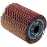 Brosse a lamelles abrasives pour poncer le bois ou le métal - FARTOOLS REX80 - Ř80mm - L 100mm - Grain A80