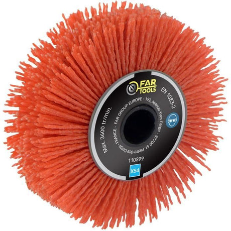 Brosse de précision a nylon abrasif - FARTOOLS - Ř120mm/L20mm - Idéal pour angles, coins et rainures profondes