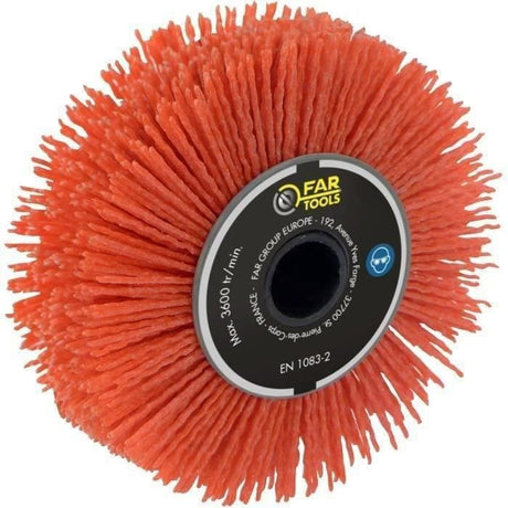 Brosse de précision a nylon abrasif - FARTOOLS - Ř120mm/L20mm - Idéal pour angles, coins et rainures profondes