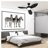 CORSICA Noir- Ventilateur de plafond Ř116cm 70W + éclairage LED