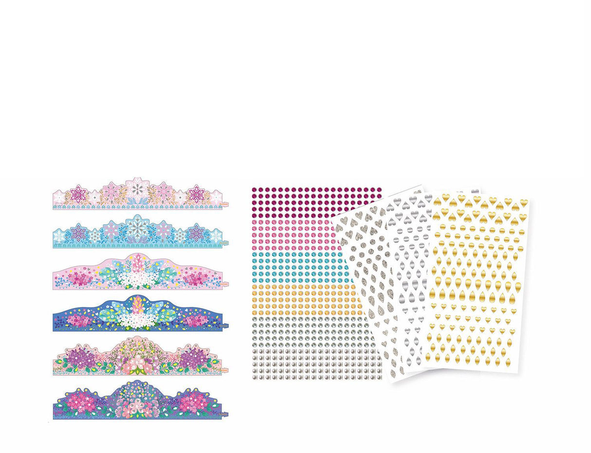 Lot de 6 couronnes de Princesses a décorer - SYCOMORE - Loisirs créatifs - Pour enfants a partir de 4 ans