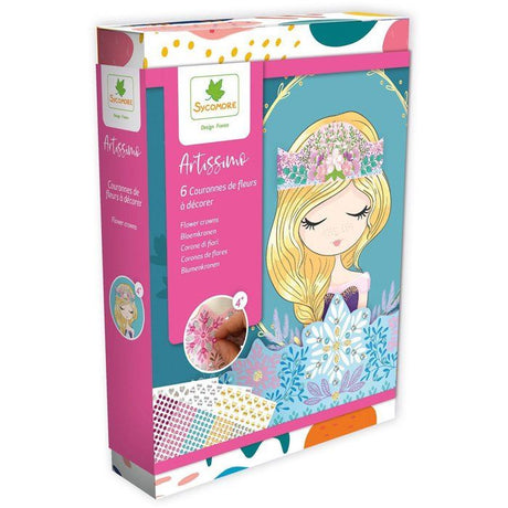 Lot de 6 couronnes de Princesses a décorer - SYCOMORE - Loisirs créatifs - Pour enfants a partir de 4 ans