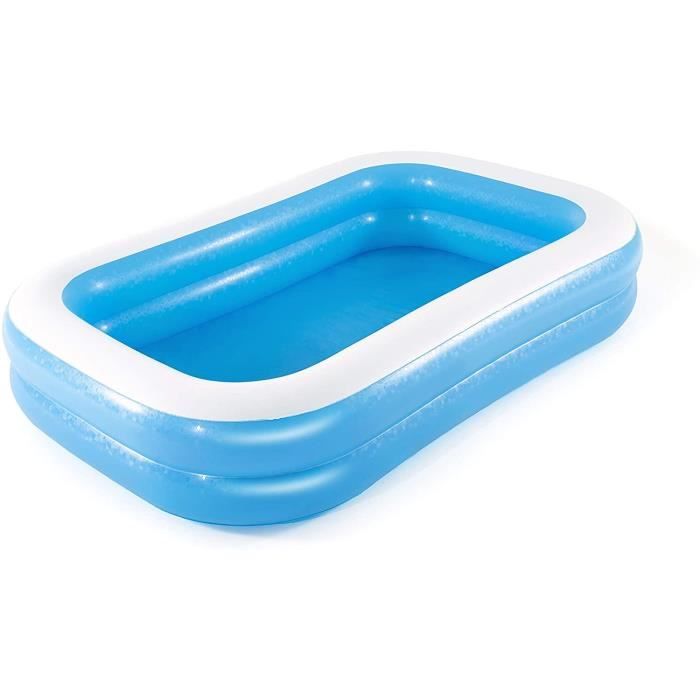 Piscine gonflable rectangulaire Bestway 262 x 175 x 51 cm - Bleu et blanc - Pour enfant - Utilisation extérieure