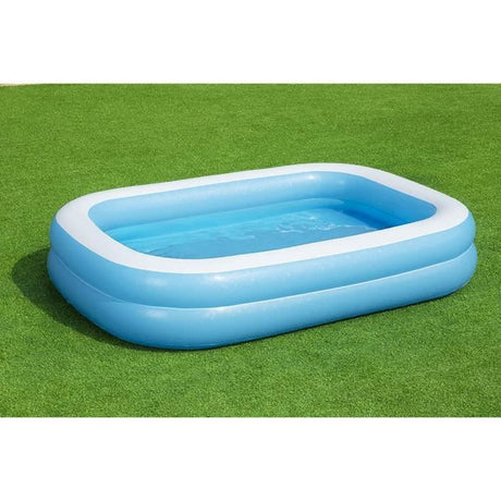 Piscine gonflable rectangulaire Bestway 262 x 175 x 51 cm - Bleu et blanc - Pour enfant - Utilisation extérieure