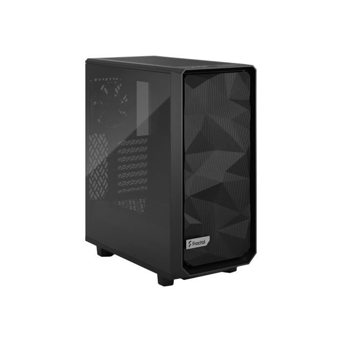 FRACTAL DESIGN - Boîtier PC Meshify 2 Compact Noir Panneau Verre Trempé Teinte Claire
