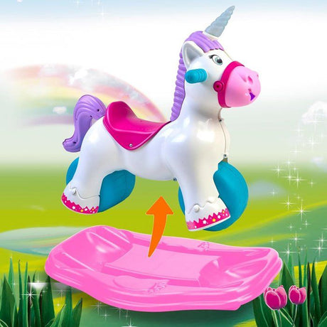 Trotteur 2-en-1 Licorne - FEBER - Baby Unicorn - Avec sons et lumieres - Des 12 mois