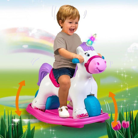 Trotteur 2-en-1 Licorne - FEBER - Baby Unicorn - Avec sons et lumieres - Des 12 mois