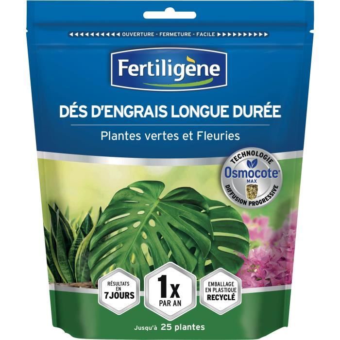 FERTILIGeNE - DÈs d'engrais longue durÈe Osmocote max Plantes vertes et fleuries 25 dÈs