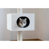 KERBL - Arbre a chat FERDI - 38 x 38 x 240 a 260 cm - Blanc - Sisal