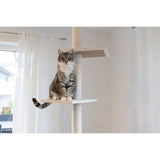 KERBL - Arbre a chat FERDI - 38 x 38 x 240 a 260 cm - Blanc - Sisal