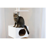 KERBL - Arbre a chat FERDI - 38 x 38 x 240 a 260 cm - Blanc - Sisal