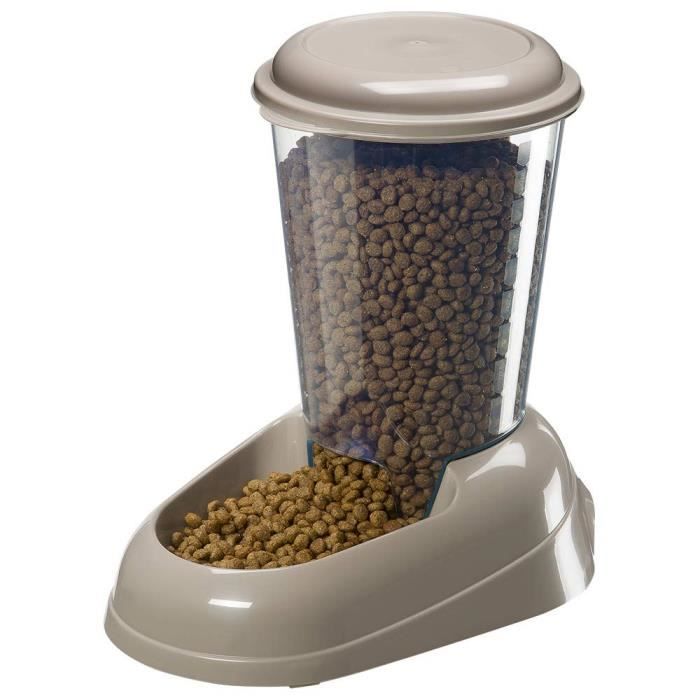 Distributeur de croquettes - FERPLAST - ZENITH - Plastique atoxique - 3L - Couvercle hermétique