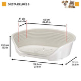 Panier-Corbeille SIESTA DELUXE Taille 6 - 70,5*52*23 cm - Noir -FERPLAST