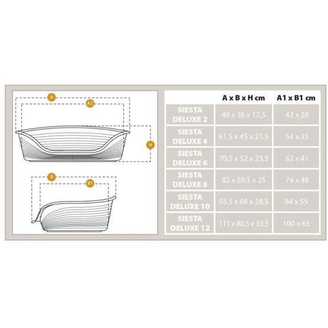 Panier-Corbeille SIESTA DELUXE Taille 4 - 61,5*45*21,5 cm - Bordeaux -FERPLAST