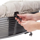 Sofa 2 places - Panier - Gris - Plastique - Déhoussable - Rembourré séparable