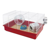 Cage hamster 46*29*23 cm- Une roue, une mangeoire, une maisonnette, un abreuvoir - FERPLAST