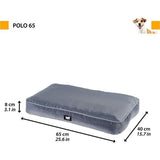 Matelas pour Chien - Ferplast - POLO - 65 x 40 x h 8 cm - Rembourrage Amovible - Gris