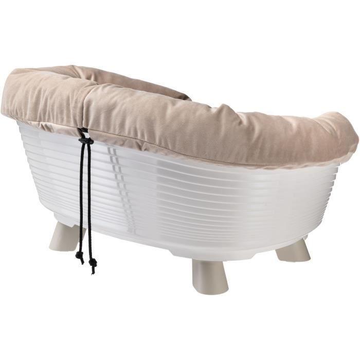 Panier corbeille coussin blanc - Taille M - 64 x 48 x 25 cm - FERPLAST