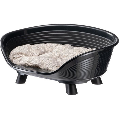 Panier corbeille coussin relax noir - Taille M - 64 x 48 x 25 cm - FERPLAST