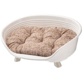 Panier corbeille coussin relax blanc - Taille L - 73 x 55 x 27 cm - FERPLAST