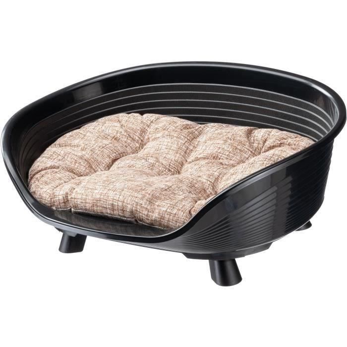 Panier corbeille coussin relax noir - Taille L - 73 x 55 x 27 cm - FERPLAST