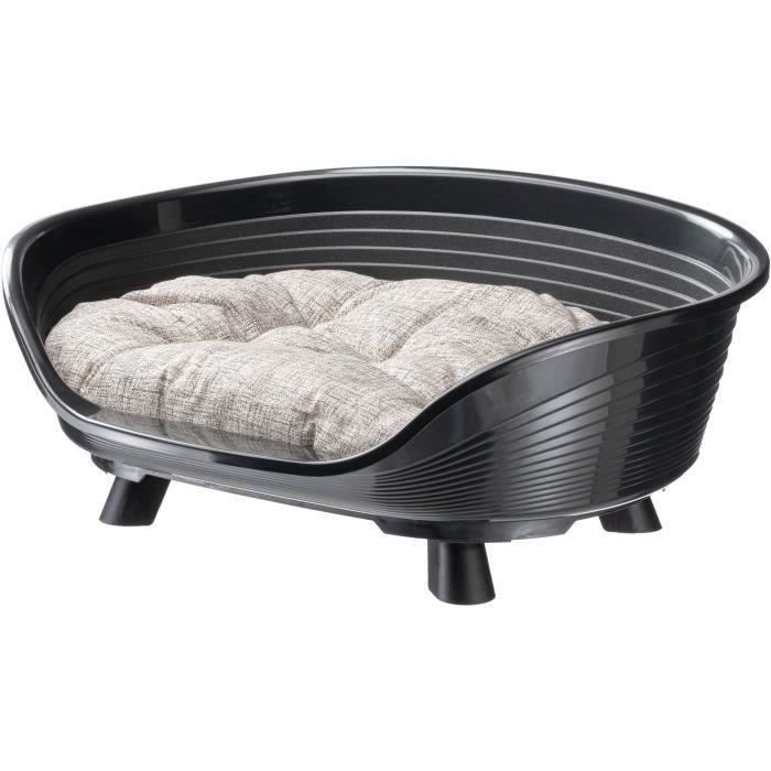 Panier corbeille coussin relax noir - Taille L - 73 x 55 x 27 cm - FERPLAST