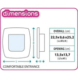Chatiere - FERPLAST - Swing 5 - 22,5 x 16,2 x 25,2 cm - Gris
