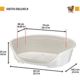 Panier-Corbeille SIESTA DELUXE Taille 8 - 82*59,5*25 cm -Gris -FERPLAST