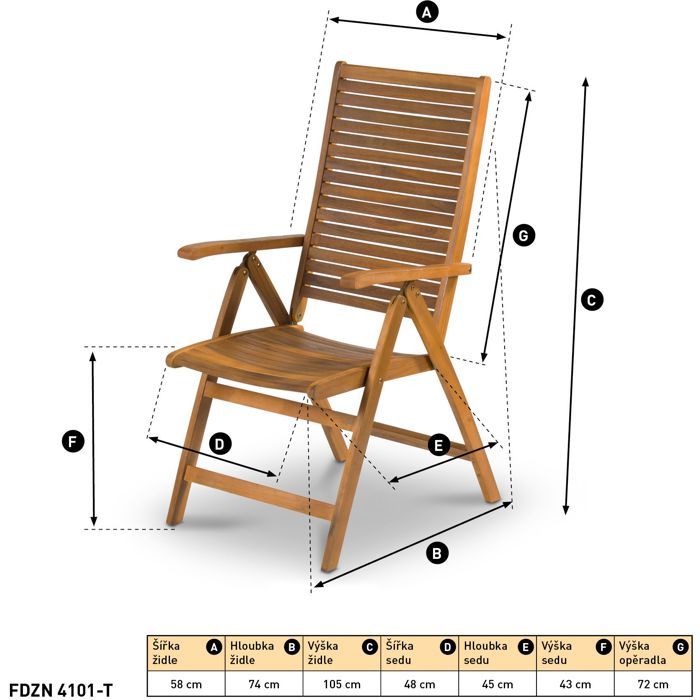 Chaise réglable - Fieldmann - FDZN 4101-T