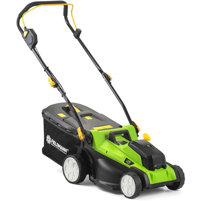 Tondeuse sans fil - FIELDMANN - 20V - Coupe 37 cm - Hauteur max 75 mm - Batterie et chargeur non inclus