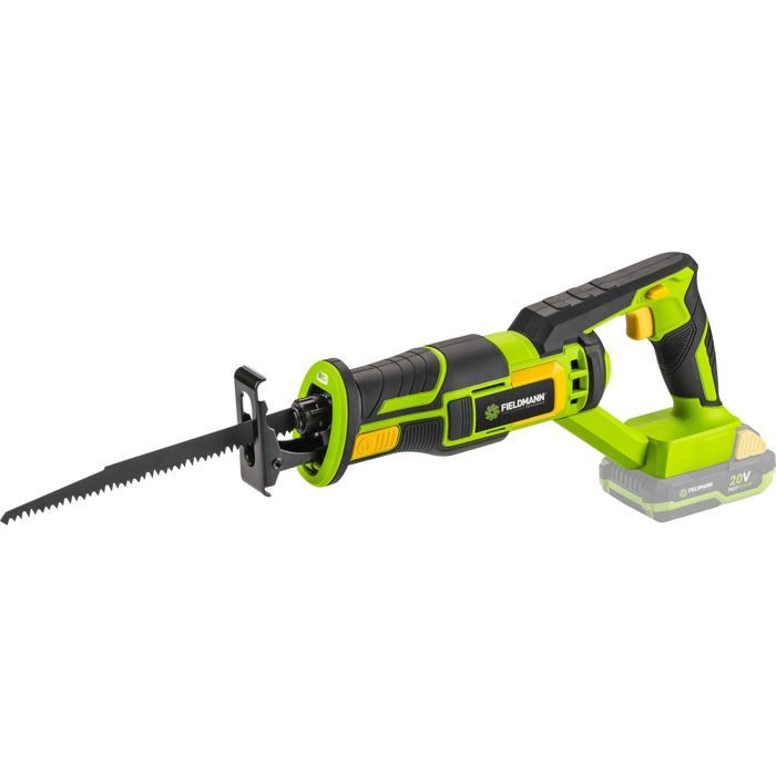 Scie sabre sans fil - FIELDMANN - 20V - Batterie et chargeur non inclus