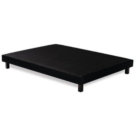 Sommier tapissier 160x200 cm - Noir - Pieds inclus -  DEKO DREAM Rakenne