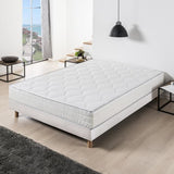 Ensemble Matelas ressorts + Sommier tapissier 140 x 190 cm - Confort ÈquilibrÈ - Epaisseur 23 cm - DEKO DREAM Hyvyys