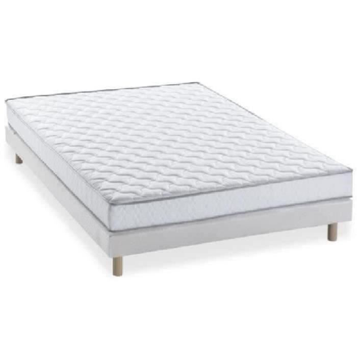 Ensemble matelas + sommier 140 x 190cm - Mousse a mémoire de forme - DEKO DREAM Koysi