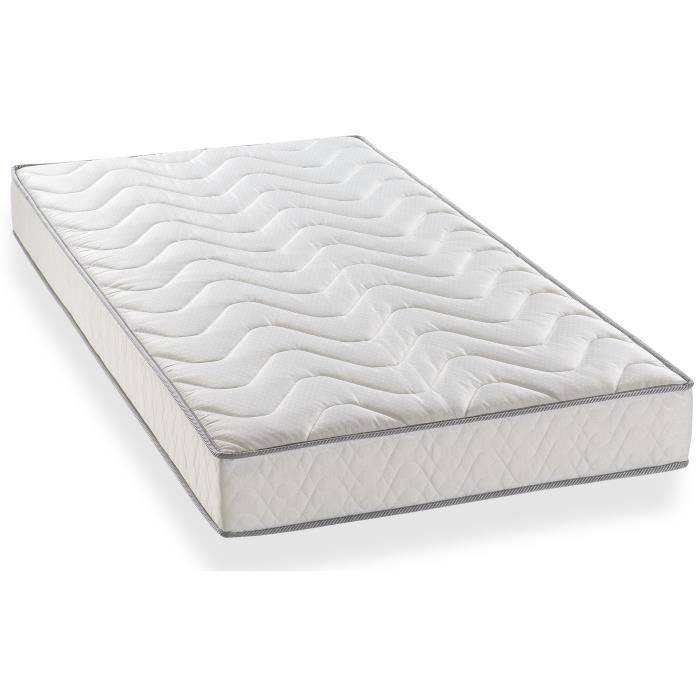 Ensemble matelas + sommier UNELMA 90 x 190 - 5 zones et mÈmoire de forme - 16 cm - DEKO DREAM