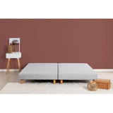 DEKO DREAM Rakenne Sommiers tapissiers ŕ lattes 2x80x200 - Bois massif gris + pieds