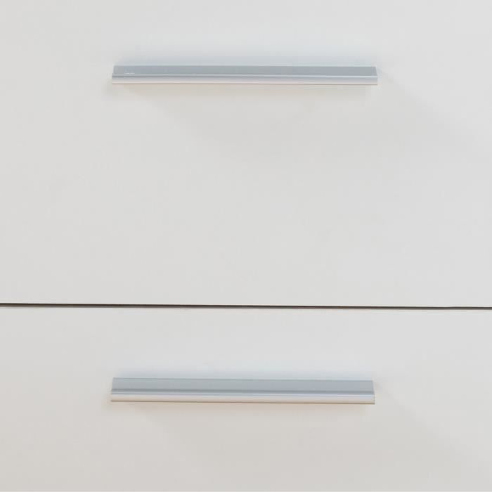 Buffet bas - Blanc mat - 4 portes 3 tiroirs - L 179 x P 42 x H 74,5 cm