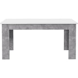 Table a manger PILVI - 6 a 8 personnes - Blanc et bÈton clair - Contemporain - L 160 x P 90 x H 75 cm