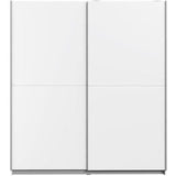 Armoire 2 portes coulissantes - Panneaux de particules - Blanc - L 170,3 x P 61,2 x H 190,5 cm - ULOS