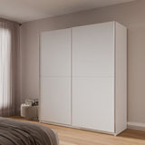 Armoire 2 portes coulissantes - Panneaux de particules - Blanc - L 170,3 x P 61,2 x H 190,5 cm - ULOS