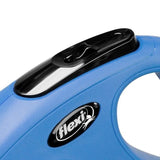 Laisse enrouleur FLEXI New CLASSIC - Taille M - 5m - Bleu pour chien jusqu'a 25kg