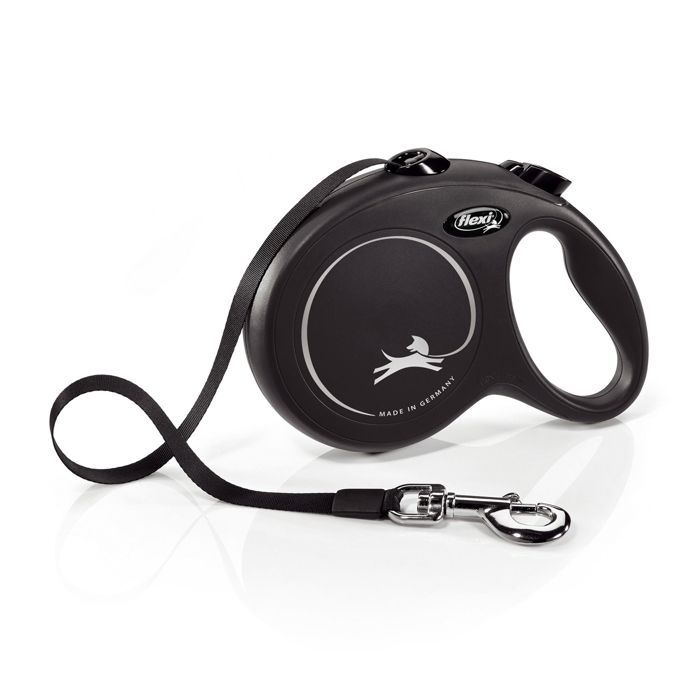 Laisse enrouleur pour chien FLEXI New CLASSIC - Taille M - 5m - Noir