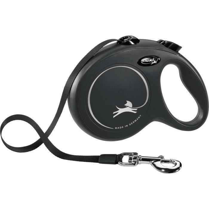 TRIXIE flexi New CLASSIC strap leash - Size L - 5 m - Black