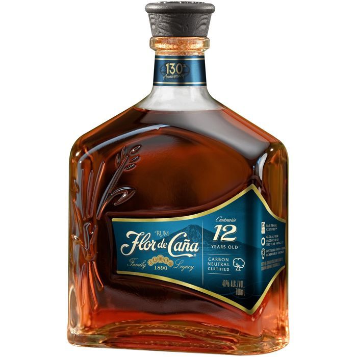 Flor de Caña - 12 ans - Coffret Rhum 40,0% Vol. 70cl + 1 verre